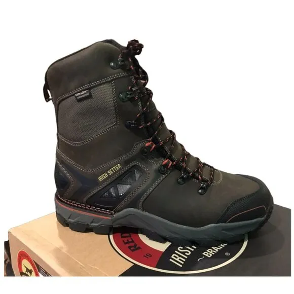Irish Setter Crosby Waterproof Nano Carbon Safety Toe Work Boots 83830 Men's 8