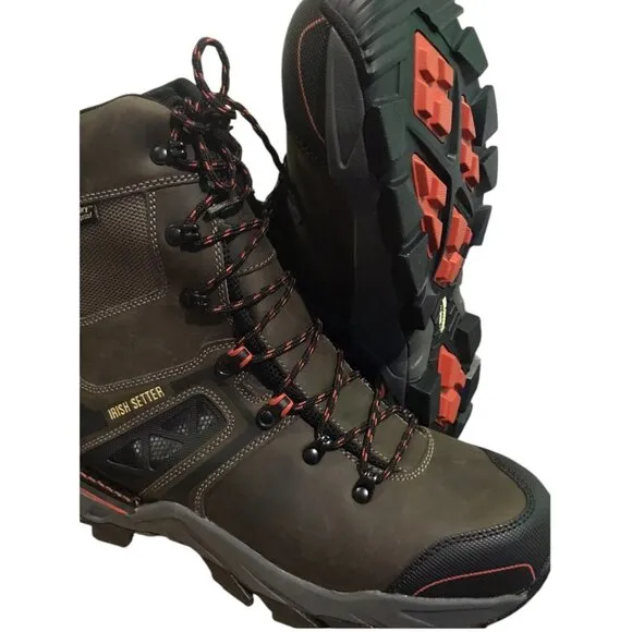 Irish Setter Crosby Waterproof Nano Carbon Safety Toe Work Boots 83830 Men's 8