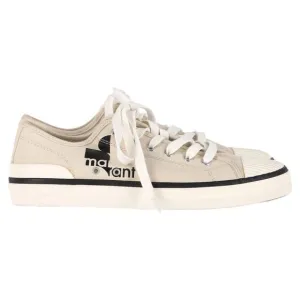 Isabel Marant Binko Trainers In Beige Canvas