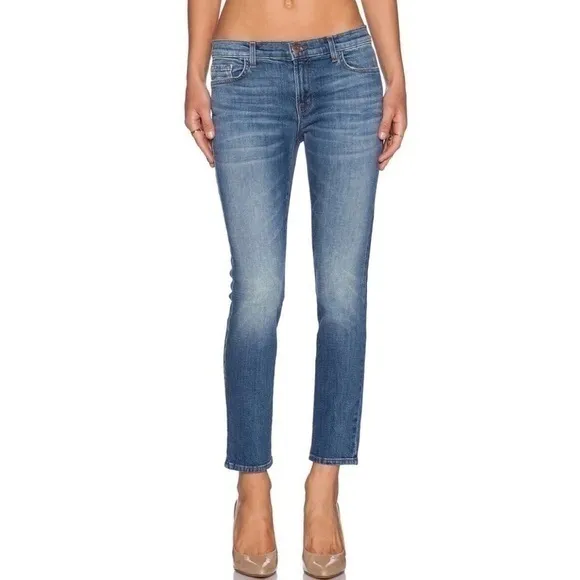 J Brand 9057 Cropped‎ Ellis Straight Jeans Rival