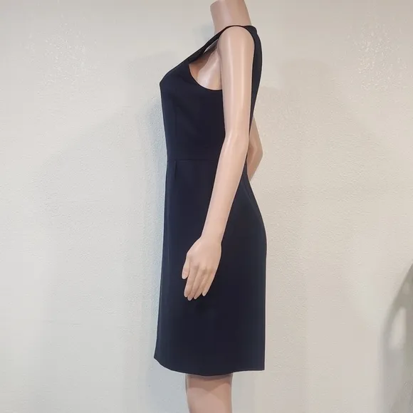 J. Crew Casey Dress Wool Crepe Navy Blue A9688 Suiting Office Work Party Sz 4