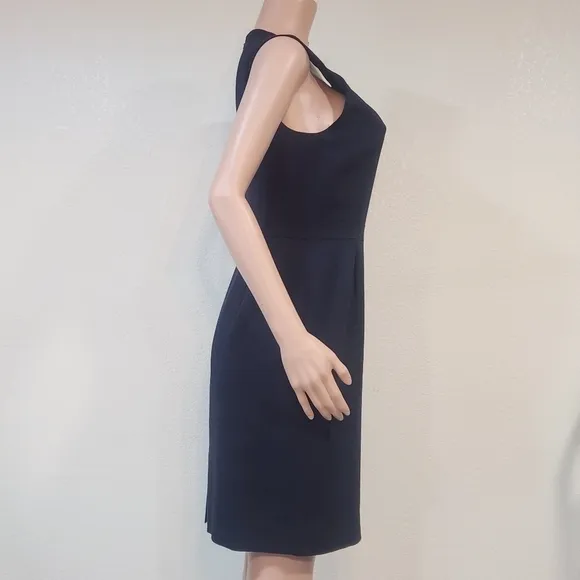 J. Crew Casey Dress Wool Crepe Navy Blue A9688 Suiting Office Work Party Sz 4