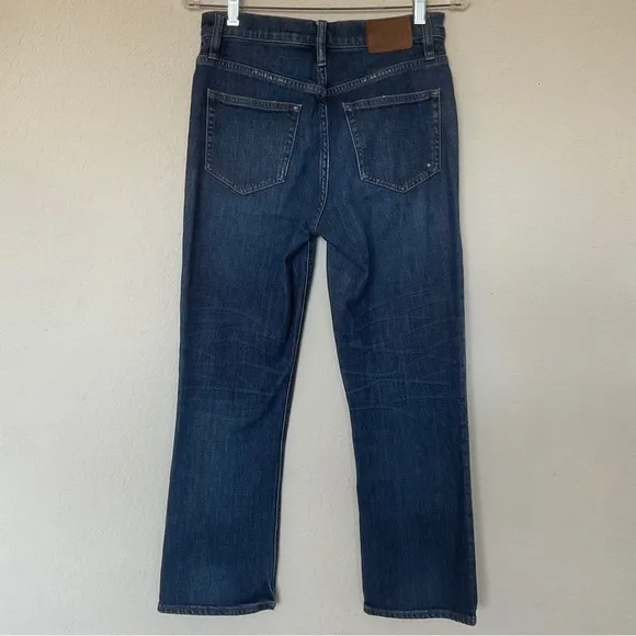 J. Crew EUC 10” Billie Demi Boot Crop in Dark Wash Light Distressing Size 26