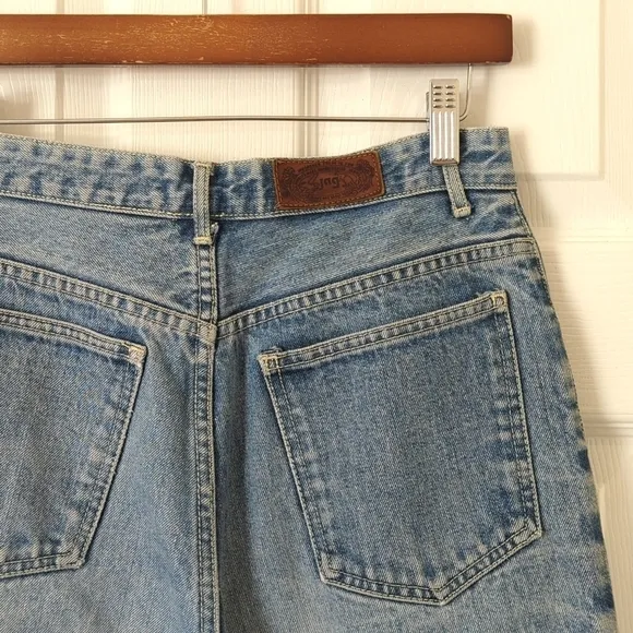 Jag 90's Vintage Classic Medium Wash High Waisted Tapered Leg Denim Mom Jeans 12