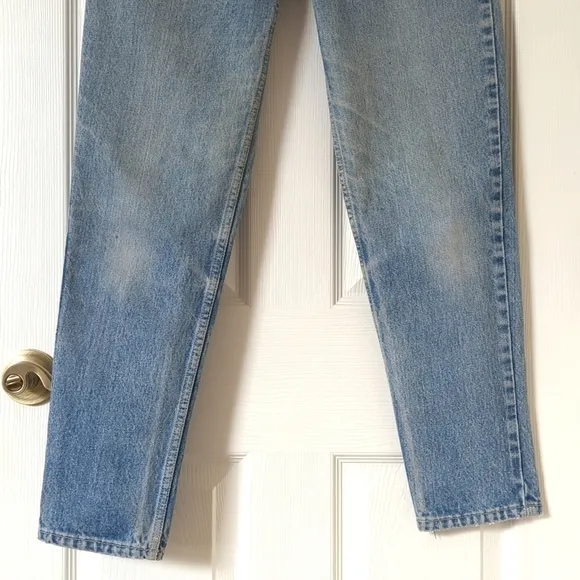 Jag 90's Vintage Classic Medium Wash High Waisted Tapered Leg Denim Mom Jeans 12