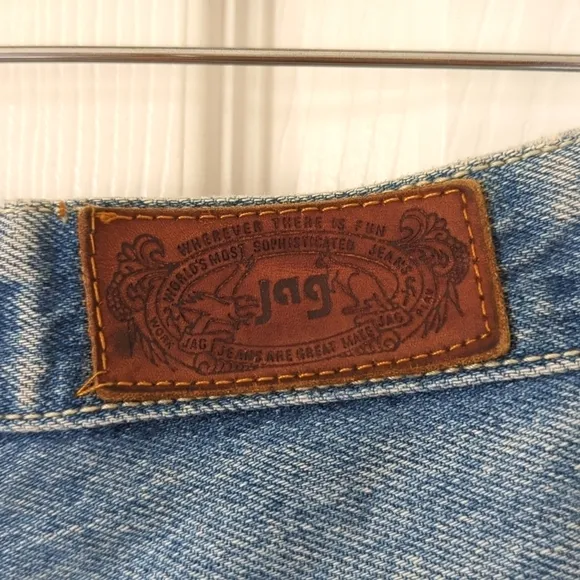 Jag 90's Vintage Classic Medium Wash High Waisted Tapered Leg Denim Mom Jeans 12