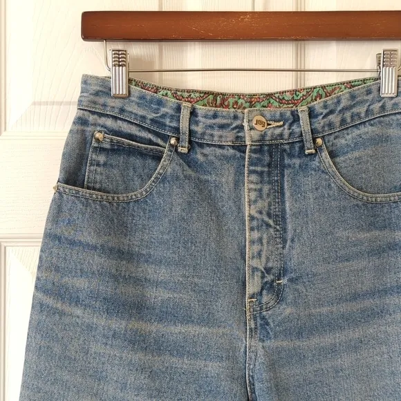 Jag 90's Vintage Classic Medium Wash High Waisted Tapered Leg Denim Mom Jeans 12