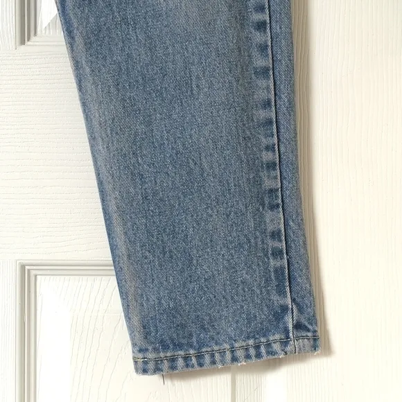 Jag 90's Vintage Classic Medium Wash High Waisted Tapered Leg Denim Mom Jeans 12