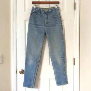 Jag 90's Vintage Classic Medium Wash High Waisted Tapered Leg Denim Mom Jeans 12