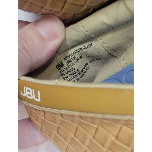 Jambu Women's 8 Petra Garden Ready Rain Shoe Waterproof Flats Tan New with Tags