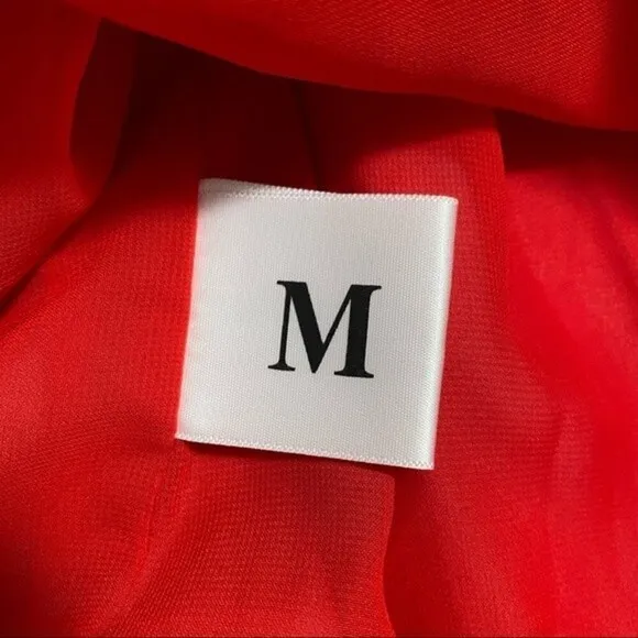 James Woo Red Full Midi Skirt with Box Pleats Size Medium 50s Pinup Mood