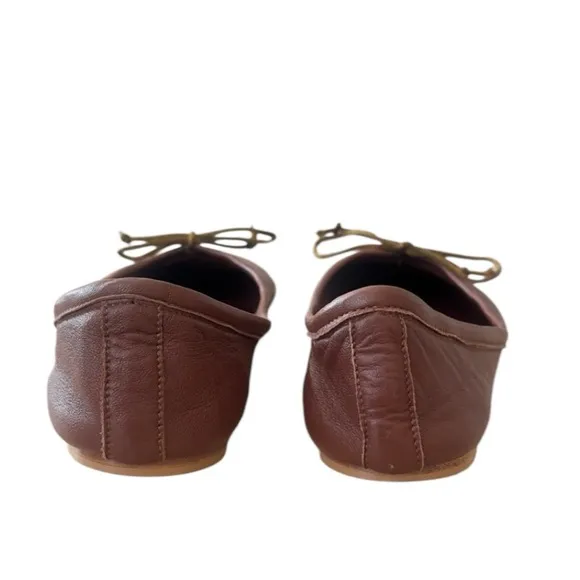 Jamie Haller The Ballet Slipper Rugine Brown Leather Flats Size 7.5