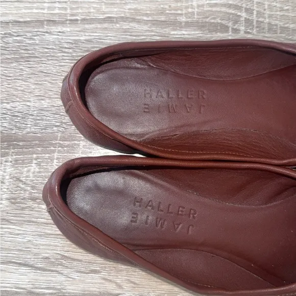 Jamie Haller The Ballet Slipper Rugine Brown Leather Flats Size 7.5