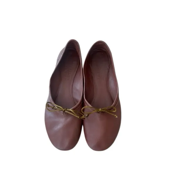 Jamie Haller The Ballet Slipper Rugine Brown Leather Flats Size 7.5