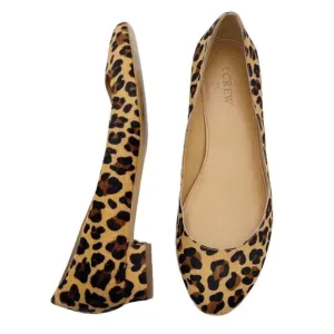 J.crew leopard cheetah calf hair printed flats 6.5