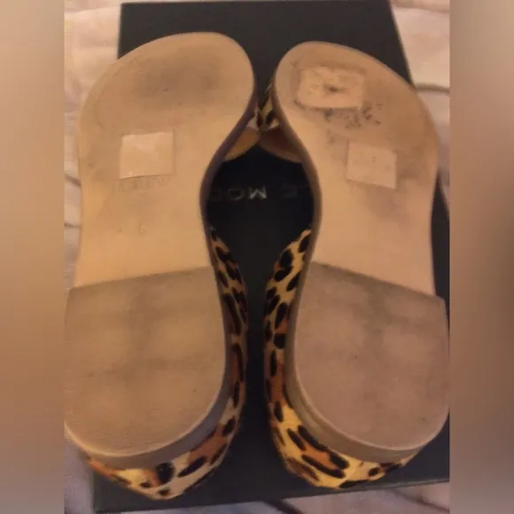 JCrew Leopard Print Open-Toe Flats