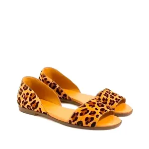 JCrew Leopard Print Open-Toe Flats