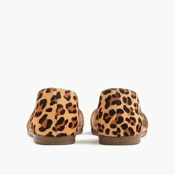 JCrew Leopard Print Open-Toe Flats