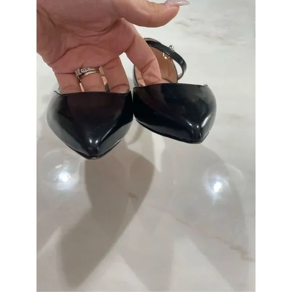 J. Crew Pointed-toe flats in spazzolato leather size 7