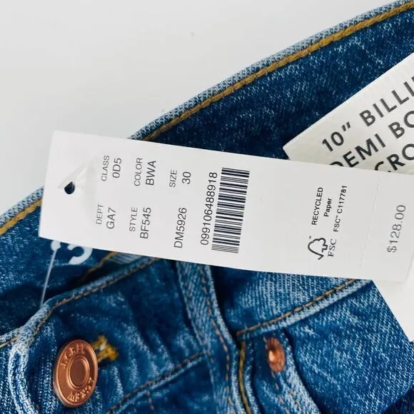 J.Crew 10&quot; Demi-Boot Crop Jean In Stone  Street Wash Size 30