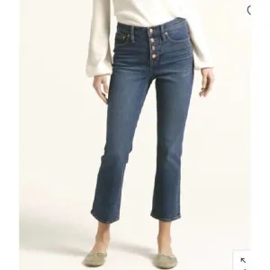 J.Crew 10&quot; Demi-Boot Crop Jean In Stone  Street Wash Size 30