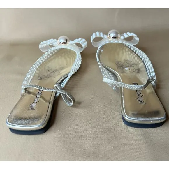 Jeffrey Campbell Pearl Flats Sandals 7 New
