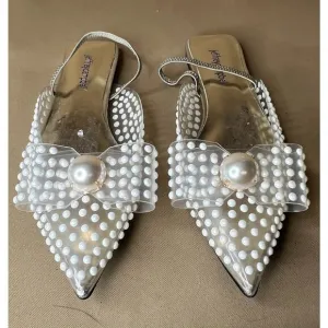 Jeffrey Campbell Pearl Flats Sandals 7 New