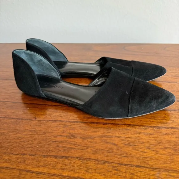 Jenni Kayne Suede D'Orsay Flats SZ.39 BLACK