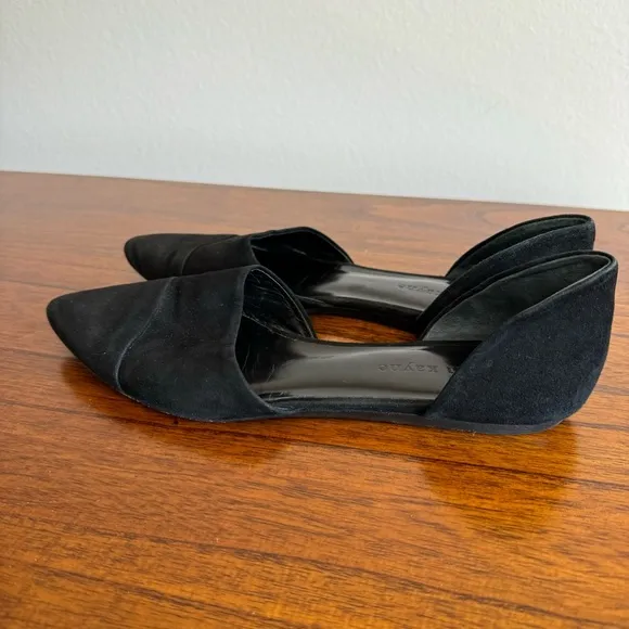 Jenni Kayne Suede D'Orsay Flats SZ.39 BLACK