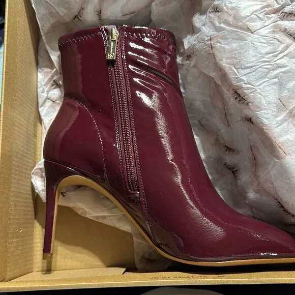 Jessica Simpson BERRILICIOUS BURGUNDY Crinkled boot size 10