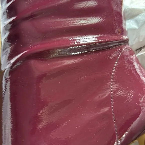 Jessica Simpson BERRILICIOUS BURGUNDY Crinkled boot size 10