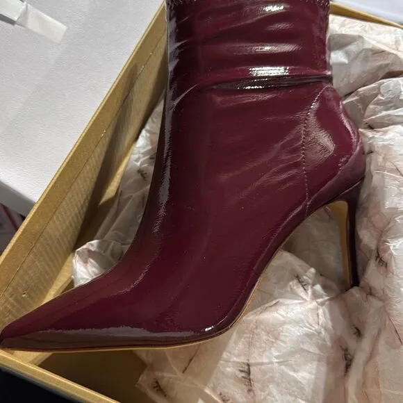 Jessica Simpson BERRILICIOUS BURGUNDY Crinkled boot size 10