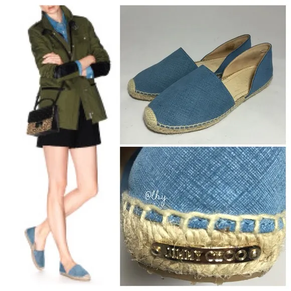 JIMMY CHOO DREYA D'ORSAY ESPADRILLE FLATS