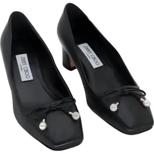 Jimmy Choo Elme Leather Flats for Women - Elegant Shoe Size 37.5