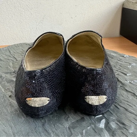 Jimmy Choo Sequins Evening Loafers Black New Size 10