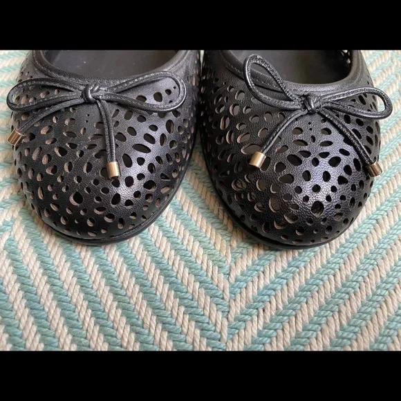 JIMMY CHOO Walsh Perforated Leather Ballet Flats