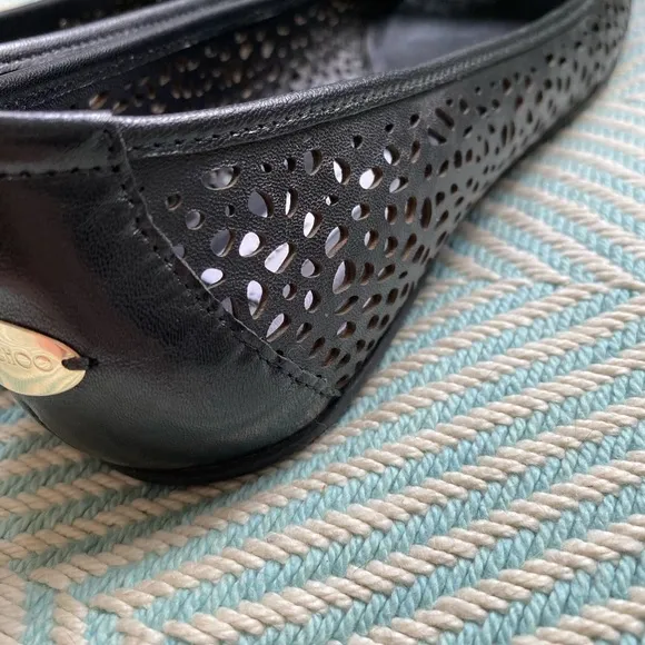 JIMMY CHOO Walsh Perforated Leather Ballet Flats