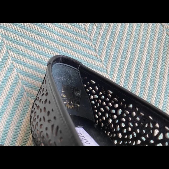 JIMMY CHOO Walsh Perforated Leather Ballet Flats