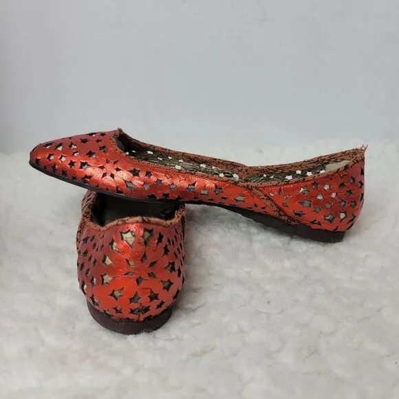 Jimmy Choo Women's Size 7 Momo  Star Res Laser Cut Ballet Flats