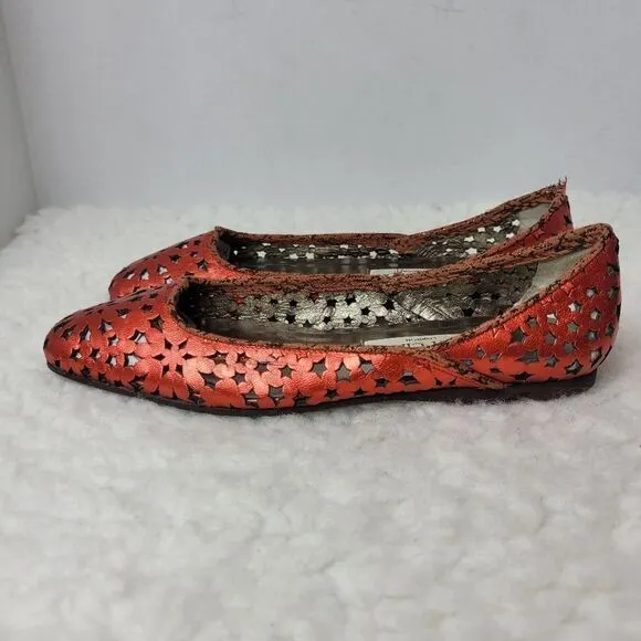 Jimmy Choo Women's Size 7 Momo  Star Res Laser Cut Ballet Flats