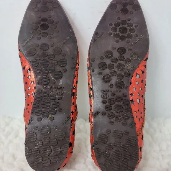 Jimmy Choo Women's Size 7 Momo  Star Res Laser Cut Ballet Flats
