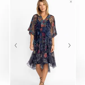 Johnny Was ELREY KAFTAN MESH DRESS w/ slip