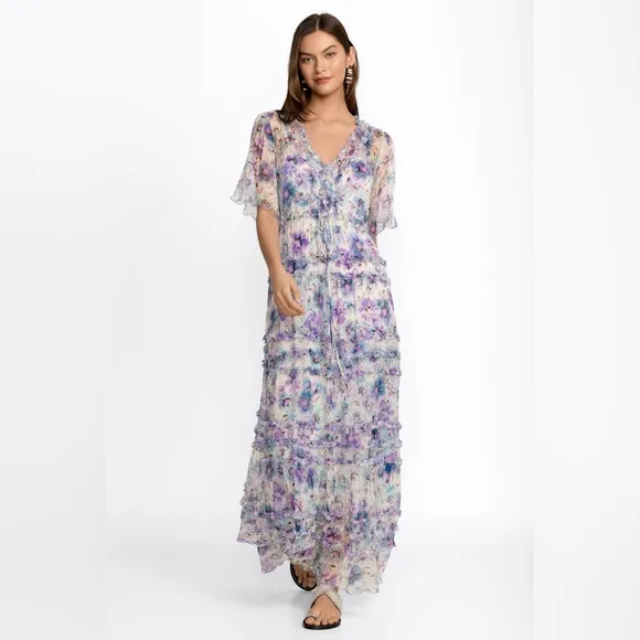 Johnny Was Glinda Silk Maxi Dress