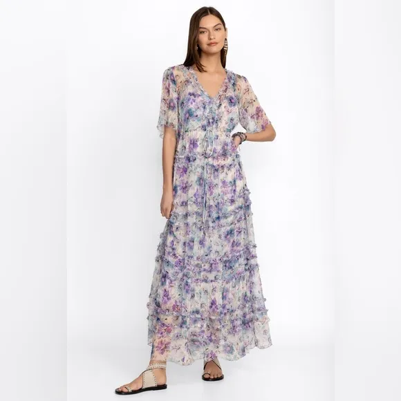 Johnny Was Glinda Silk Maxi Dress