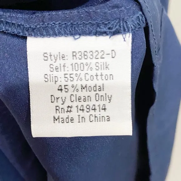 JOHNNY WAS Tiered Wanderer Dress Silk Blue Size Medium