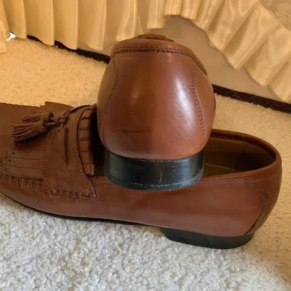 JOHNSTON &amp; MURPHY BRELAND KITTIE MENS LEATHER TASSEL LOAFERS