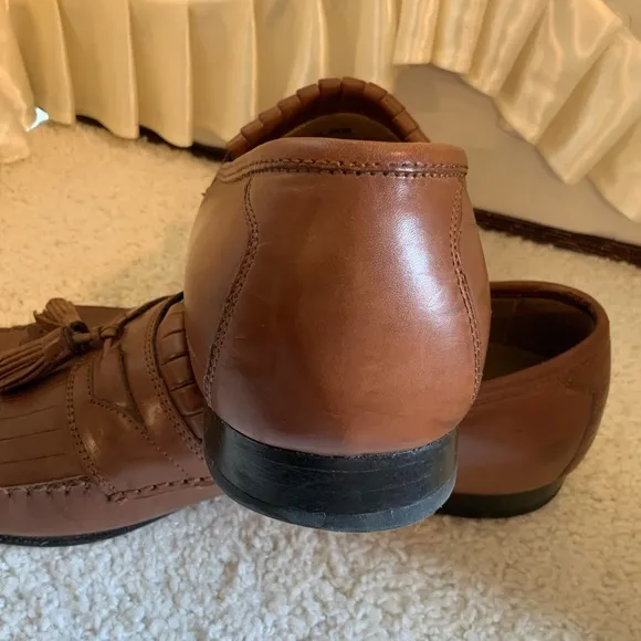 JOHNSTON &amp; MURPHY BRELAND KITTIE MENS LEATHER TASSEL LOAFERS