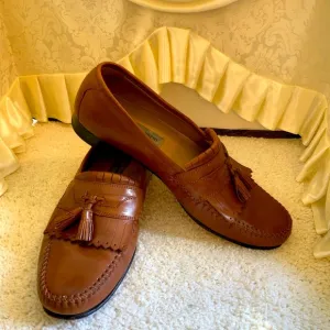 JOHNSTON &amp; MURPHY BRELAND KITTIE MENS LEATHER TASSEL LOAFERS