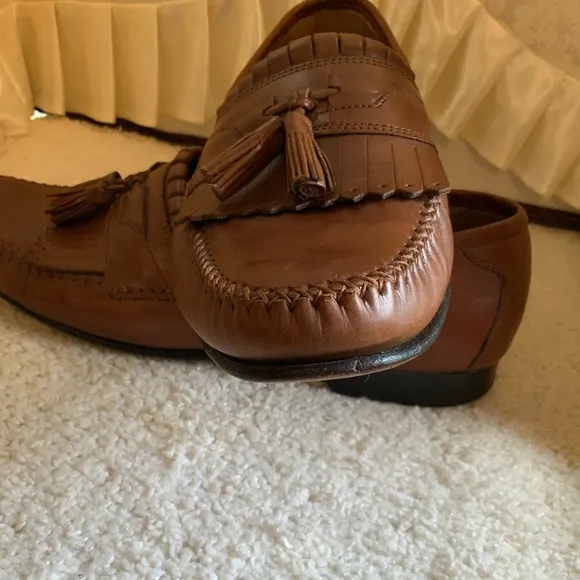 JOHNSTON &amp; MURPHY BRELAND KITTIE MENS LEATHER TASSEL LOAFERS