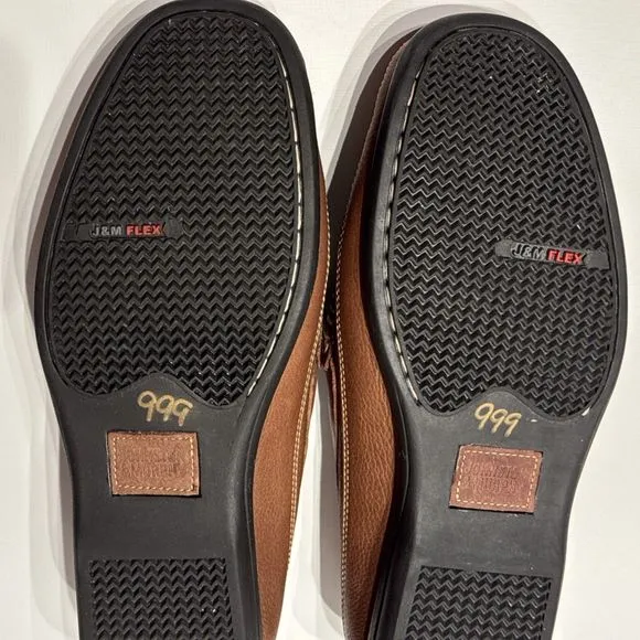 Johnston &amp; Murphy Brown Soft Sheepskin Leather Tassel Loafers Men's Size 9.5M